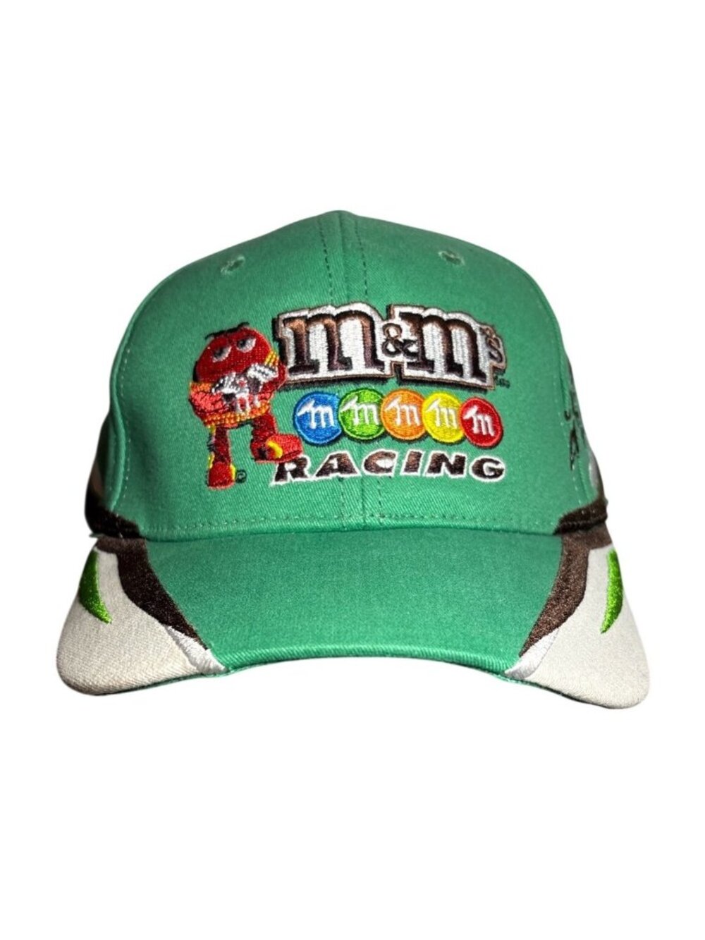 M&Ms Racing Kyle Busch Hat Winners Circle Green Adjustable Nascar Cap New